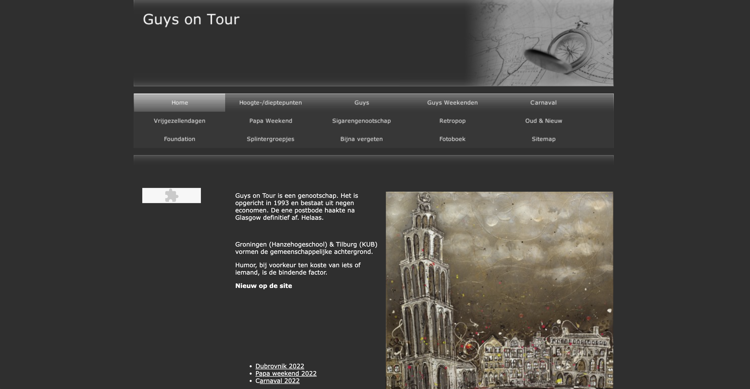 Guys on Tour oude website